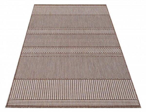 Barna kétoldalas modern ZARA 12 szőnyeg Méret: 80x150 cm