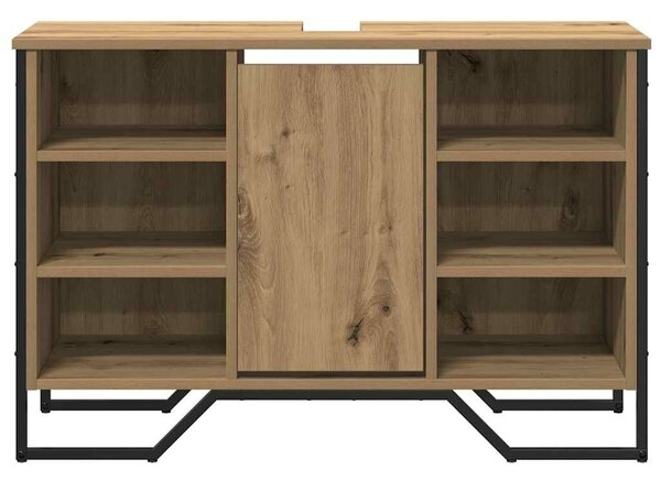 VidaXL Mosdószekrény tárolóval Artisan tölgy 91 x 35 x 60 cm Faanyag