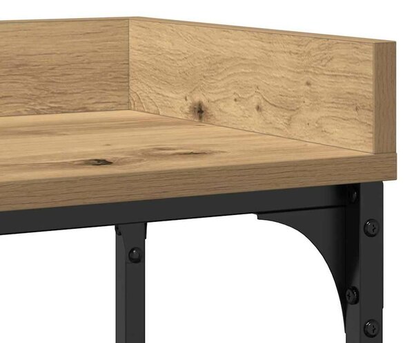 VidaXL Konzolasztal polcokkal kézműves tölgy 100 x 30 x 80 cm