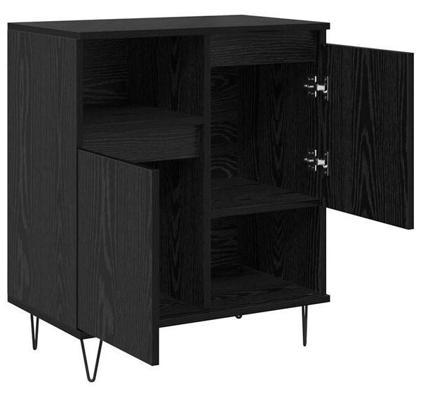 VidaXL Oldalszekrények 3 pcs Musta tammi 180 x 35 x 70 cm Faanyag