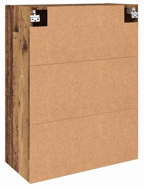 VidaXL Fali szekrény 2 db Öreg fa 69,5 x 34 x 90 cm Szerelt Fa