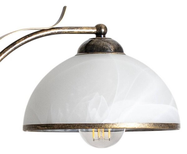 Luminex Csillár Korfu, 3 izzós, arany színű antik, Ø 68 cm, dimmelhető, Sárgaréz / arany, Nappali / Étkező, fém, Antik
