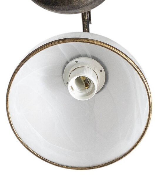 Luminex Csillár Korfu, 3 izzós, arany színű antik, Ø 68 cm, dimmelhető, Sárgaréz / arany, Nappali / Étkező, fém, Antik