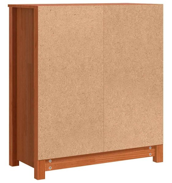 VidaXL Széf Faggyú barna 70 x 35 x 80 cm Tömör fenyőfa