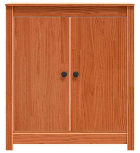 VidaXL Széf Faggyú barna 70 x 35 x 80 cm Tömör fenyőfa