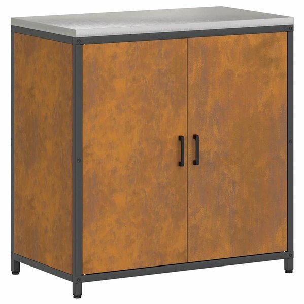 VidaXL Konyhai Tároló Készlet polcokkal 2 pcs Rozsdás 150 x 50 x 92 cm