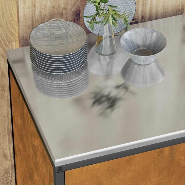 VidaXL Konyhai tárolószekrény HATTEM Rozsdás 60 x 50 x 92 cm Acél