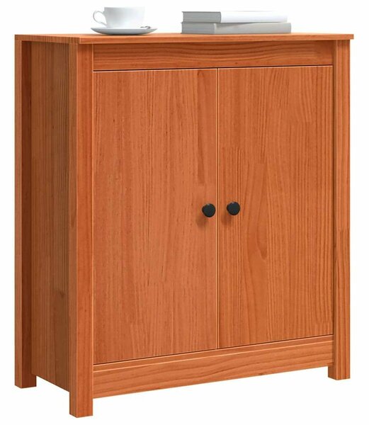 VidaXL Széf Faggyú barna 70 x 35 x 80 cm Tömör fenyőfa
