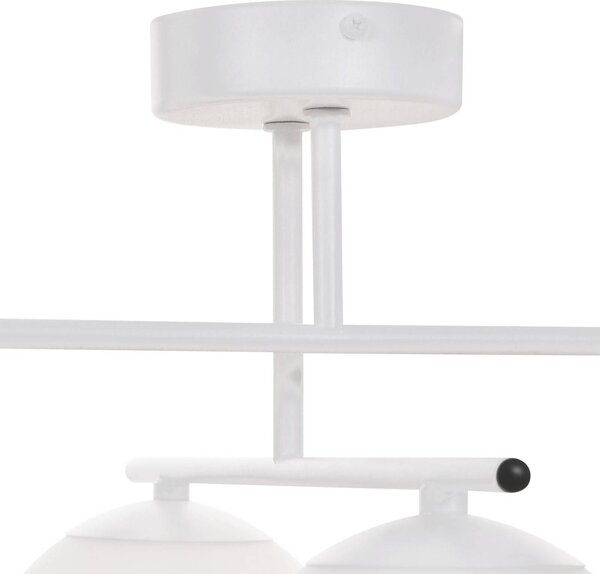 Domiluce Aurora mennyezeti világítás, fehér, Ø 50 cm, 4 izzós, üveg, E14, dimmelhető, Fehér / opál, Nappali / Étkező, Üveg