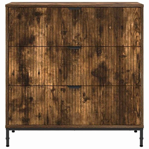 VidaXL Széf Füstölt tölgy 79,5 x 33 x 82 cm Szerelt Fa