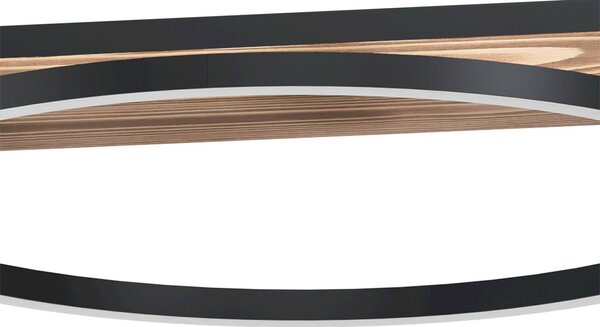 EGLO Boyal LED-es függőlámpa, barna, 101 cm hosszú, fa, 3-lámpás., Sötét fa, Nappali / Étkező, Fa