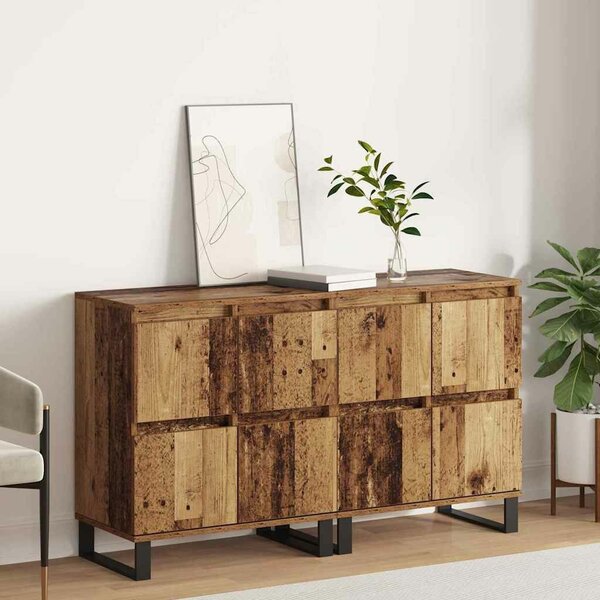 VidaXL Oldalszekrények 2 pcs Régi fa 120 x 35 x 70 cm Faanyag