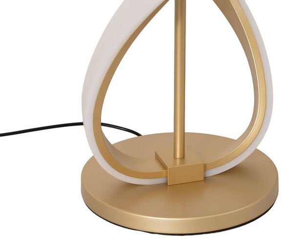 ONLI Kira LED állólámpa, magasság 140 cm, arany színű, fém, 4000K, Sárgaréz / arany, Nappali / Étkező, Alumínium, Modern