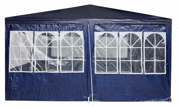VidaXL Partysátor 800 x 400 x 266 cm, Poliészter és acél, Kék és Fehér