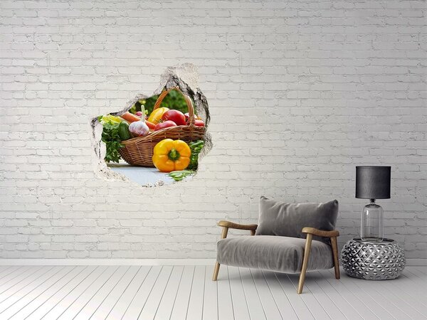 3d lyuk fal dekoráció Zöldség kosár