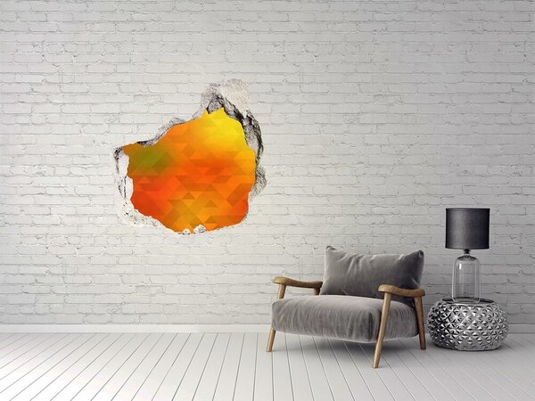 3d lyuk fal dekoráció Absztrakció háromszögek