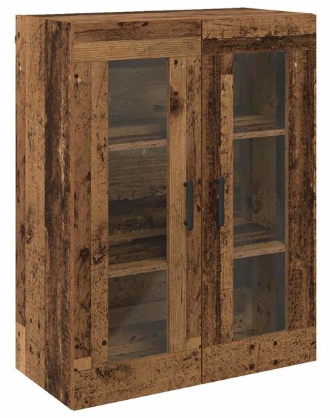 VidaXL Fali Szekrények 2 db Régi fa 69,5 x 34 x 90 cm Szerelt Fa