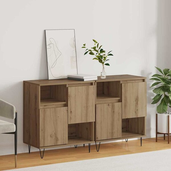 VidaXL Széf 2 db Artisan tölgy 60 x 35 x 70 cm