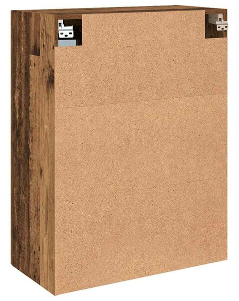 VidaXL Fali Szekrények 2 db Régi fa 69,5 x 34 x 90 cm Szerelt Fa