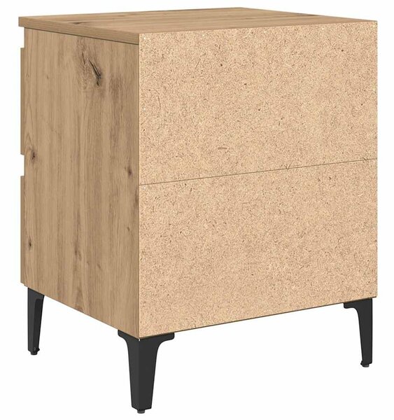 VidaXL Éjjeliszekrény 2 pcs kézműves tölgy 40 x 35 x 50 cm Faanyag