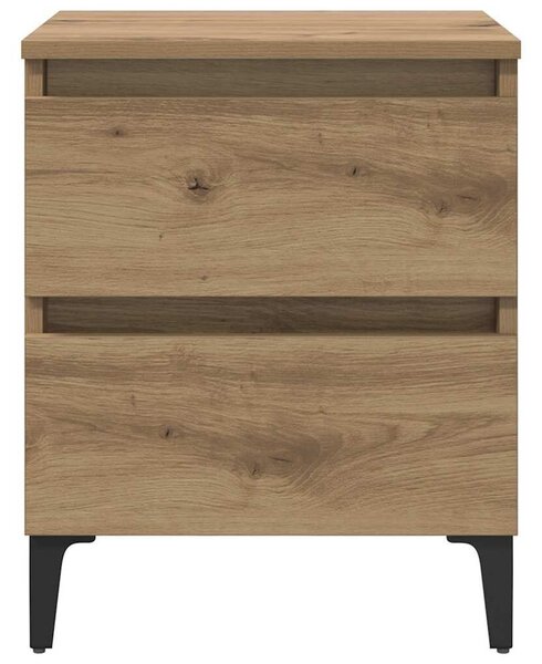 VidaXL Éjjeliszekrény 2 pcs kézműves tölgy 40 x 35 x 50 cm Faanyag