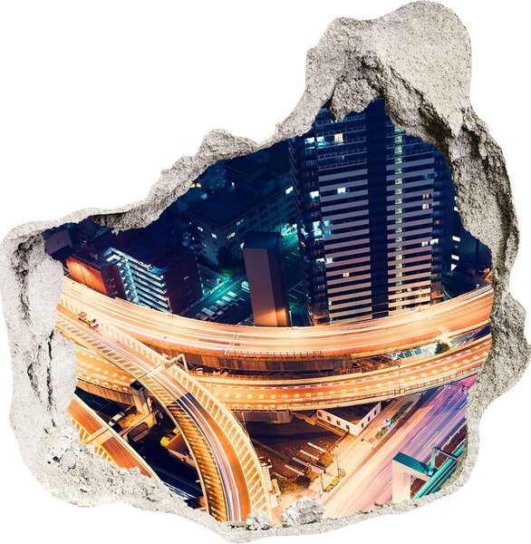 3d fali matrica lyuk a falban Highway tokióban