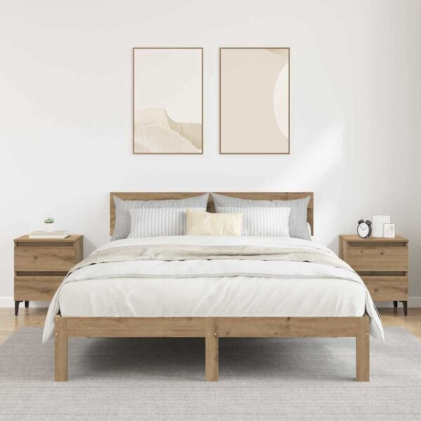VidaXL Éjjeliszekrény 2 pcs kézműves tölgy 40 x 35 x 50 cm Faanyag