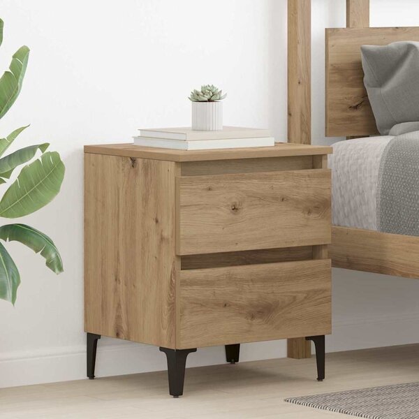 VidaXL Éjjeliszekrény 2 pcs kézműves tölgy 40 x 35 x 50 cm Faanyag