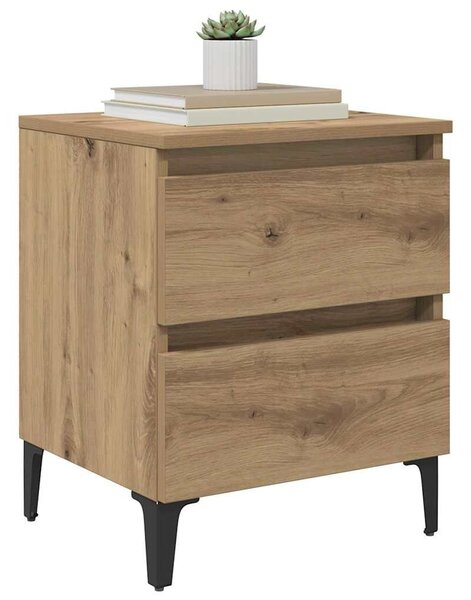 VidaXL Éjjeliszekrény 2 pcs kézműves tölgy 40 x 35 x 50 cm Faanyag