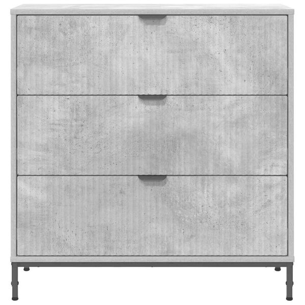 VidaXL Széf Beton Szürke 79,5 x 33 x 82 cm Szerelt Fa