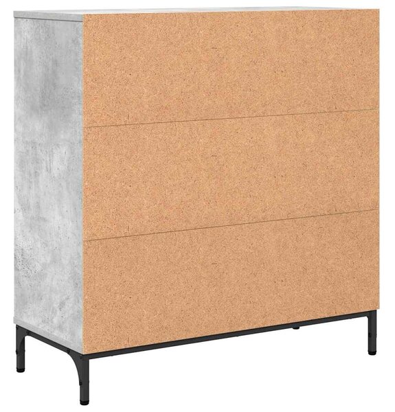 VidaXL Széf Beton Szürke 79,5 x 33 x 82 cm Szerelt Fa