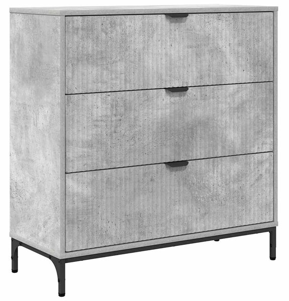 VidaXL Széf Beton Szürke 79,5 x 33 x 82 cm Szerelt Fa