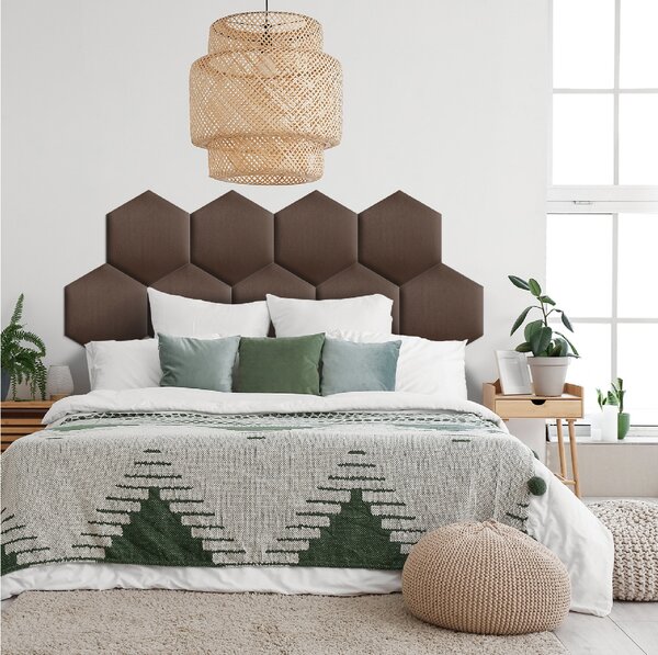 Kárpitozott panel - Hatszög - 30x26cm Szín: Menta