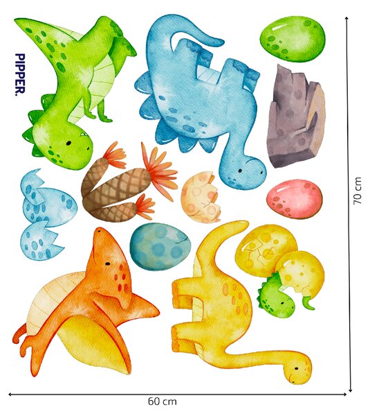 PIPPER. Falmatrica "Dinoszauruszok" Anyag: Fehér vinil