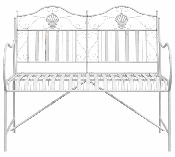VidaXL Kerti pad Fehér 104 x 54 x 93cm Acél
