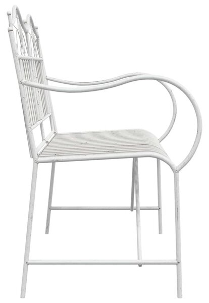 VidaXL Kerti pad Fehér 104 x 54 x 93cm Acél