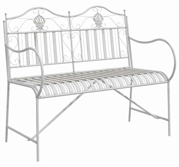 VidaXL Kerti pad Fehér 104 x 54 x 93cm Acél