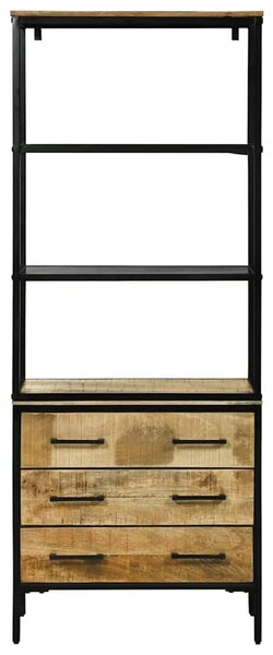 VidaXL Magasfiú fiókkal Barna 70 x 35 x 180 cm Tömör Mangófát