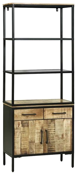 VidaXL Magasfiú fiókkal Barna 70 x 35 x 180 cm Tömör Mangófát