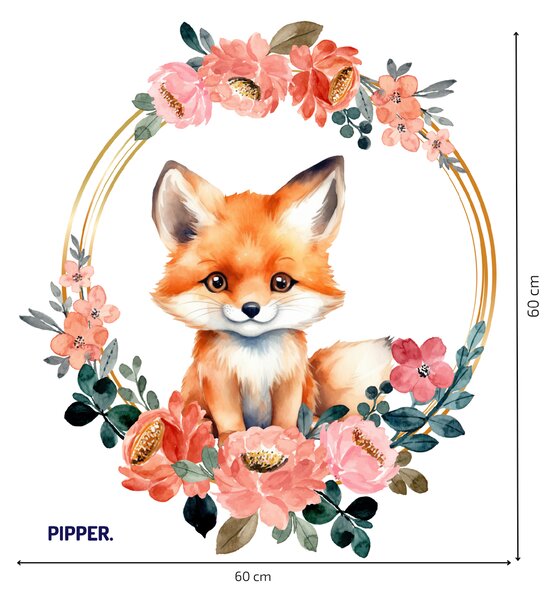 PIPPER. Falmatrica "Róka virágokkal"
