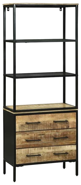 VidaXL Magasfiú fiókkal Barna 70 x 35 x 180 cm Tömör Mangófát