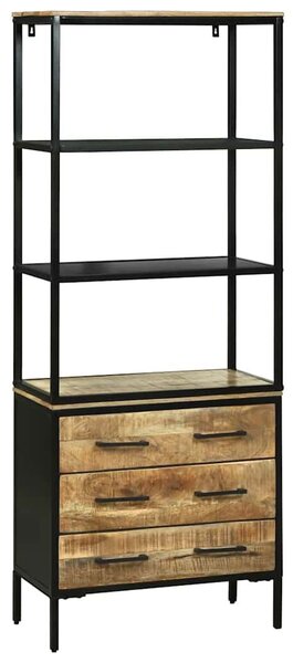 VidaXL Magasfiú fiókkal Barna 70 x 35 x 180 cm Tömör Mangófát