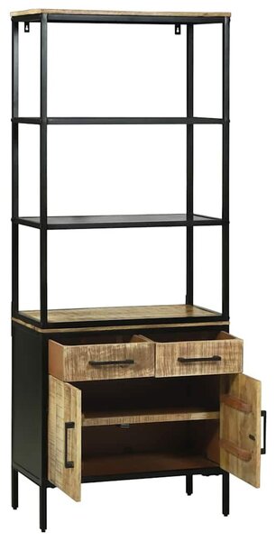 VidaXL Magasfiú fiókkal Barna 70 x 35 x 180 cm Tömör Mangófát