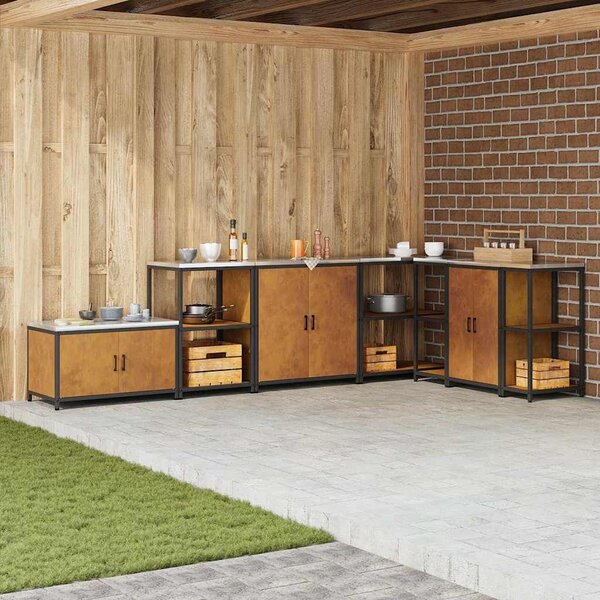 VidaXL Konyhai Tárolás HATTEM Rozsdás 60 x 50 x 92 cm Acél