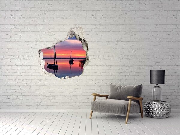 3d fali matrica lyuk a falban Vitorlások a sunset