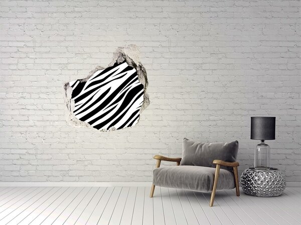 3d fali matrica lyuk a falban Zebra háttér