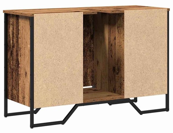 VidaXL Fürdőszobai mosdószekrény Öreg fa 91 x 35 x 60 cm Szerelt fa