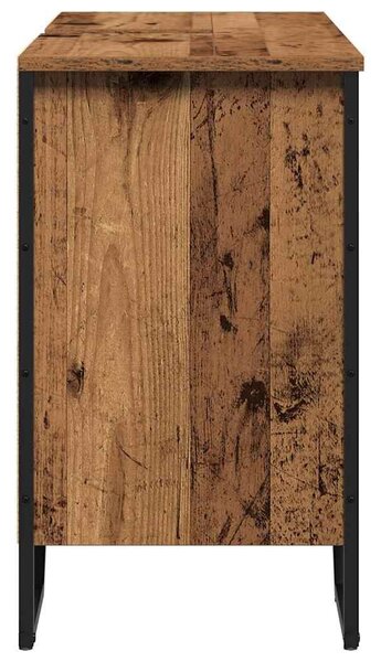 VidaXL Fürdőszobai mosdószekrény Öreg fa 91 x 35 x 60 cm Szerelt fa