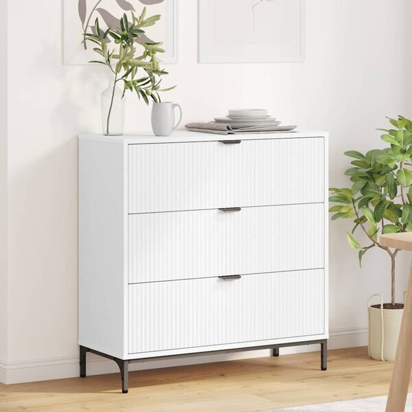 VidaXL Széf Fehér 79,5 x 33 x 82 cm Szerelt Fa