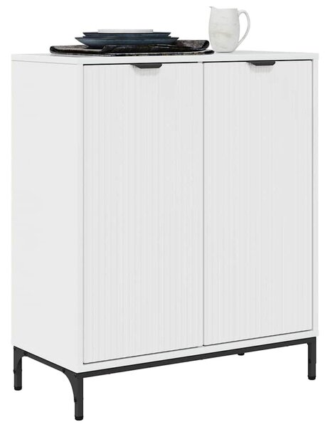 VidaXL Széf Magas Fényű Fehér 69,5 x 33 x 82 cm Szerelt Fa